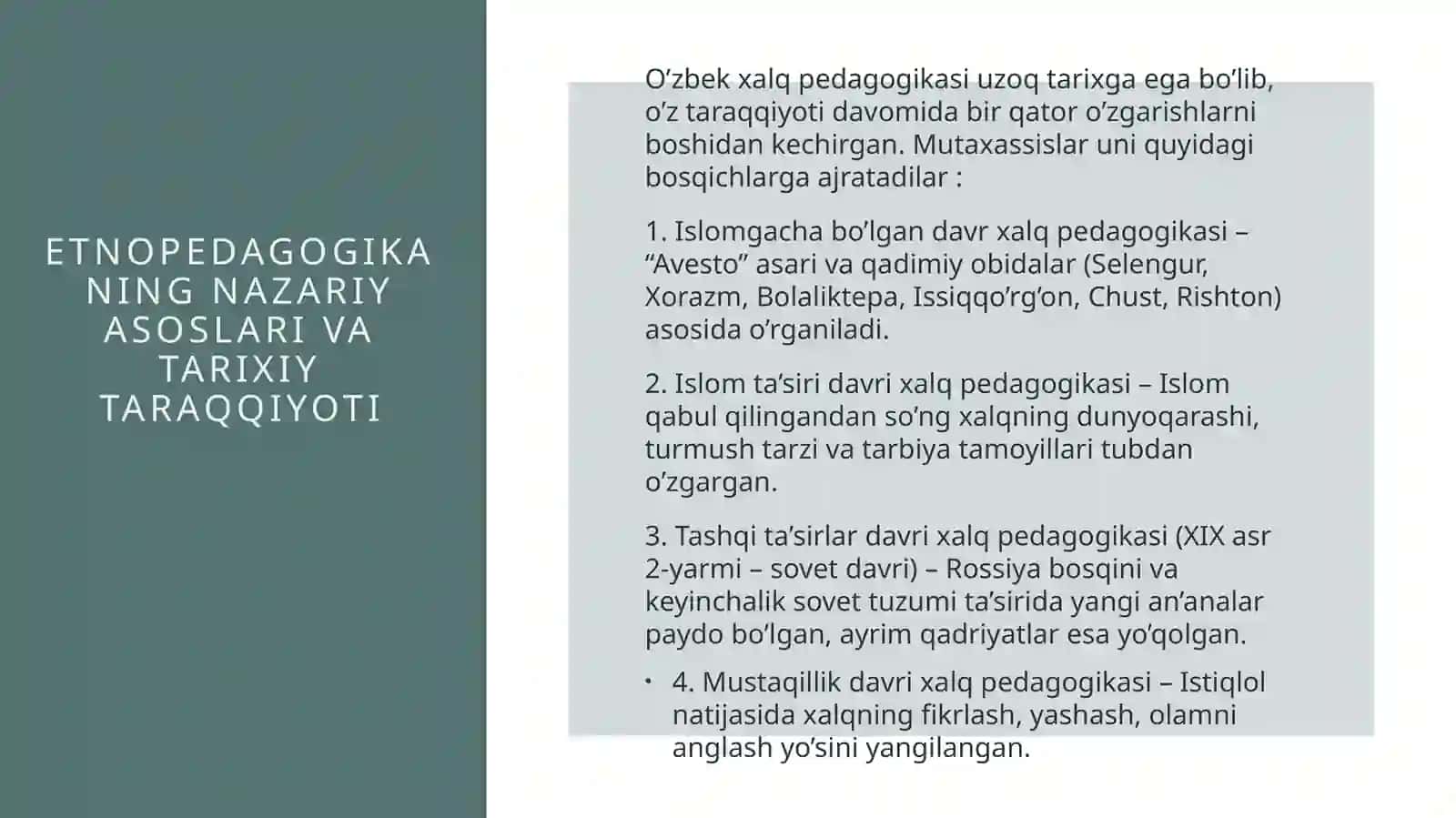 Etnopedagogikaurf-odatlarning yangicha sharoitlarini talqini sifatida 4