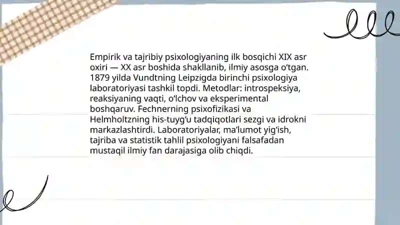 Psixalogiya fanining taraqqiyot bosqichlari 4
