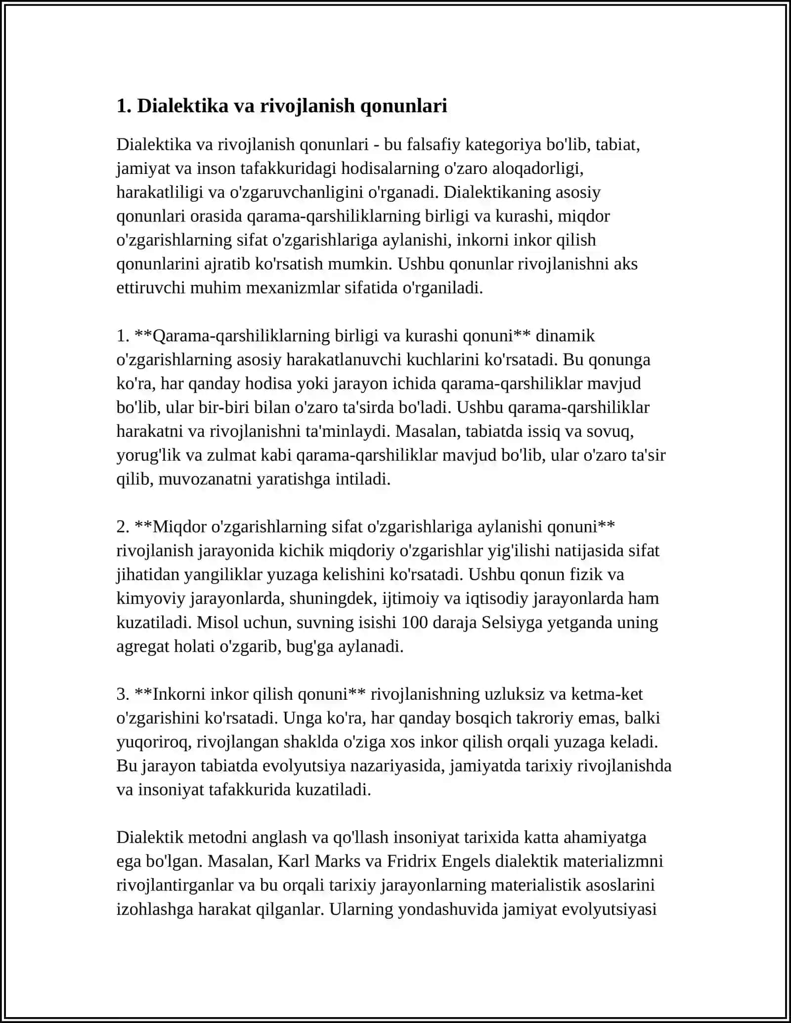 Dialektika va rivojlanish qonunlari 4