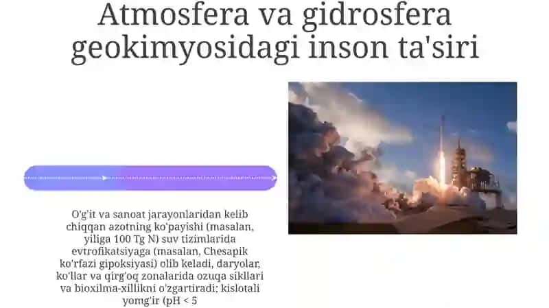 Atmosfera va gidrosfera geokimyosi. Landshaftlar geokimyosi 4