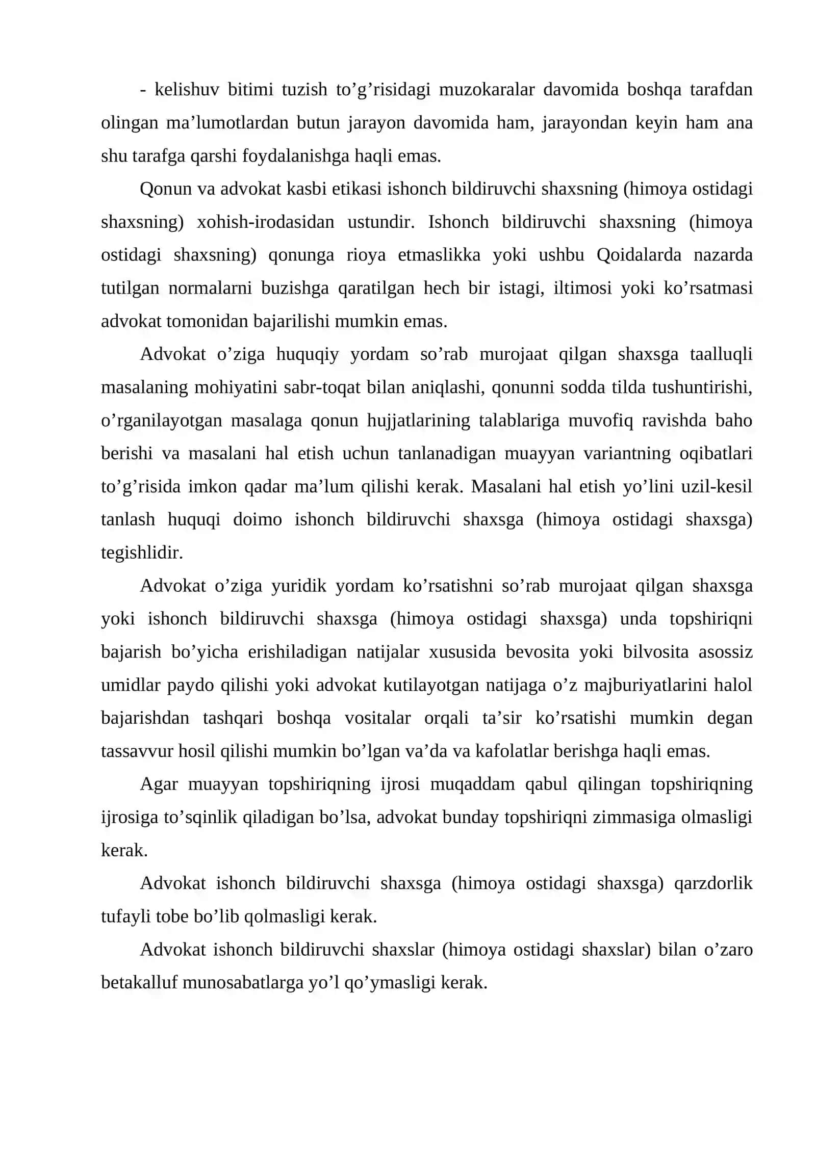 ADVOKATNING VAZIFALARI 4