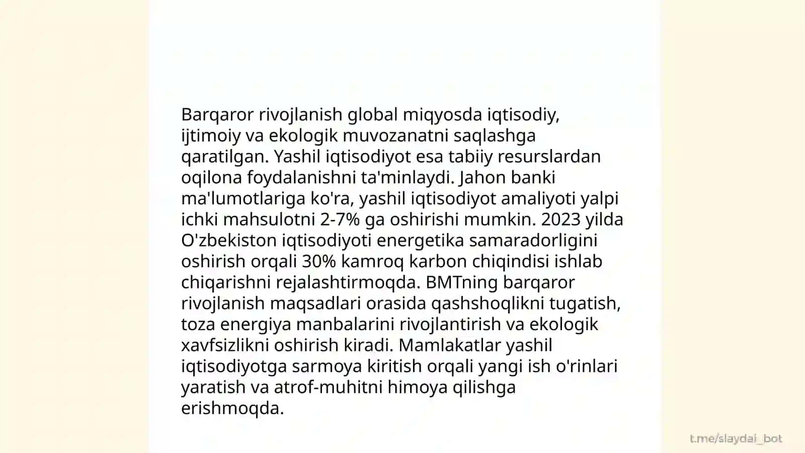 Yashil iqtisodiyot tushunchasi 4