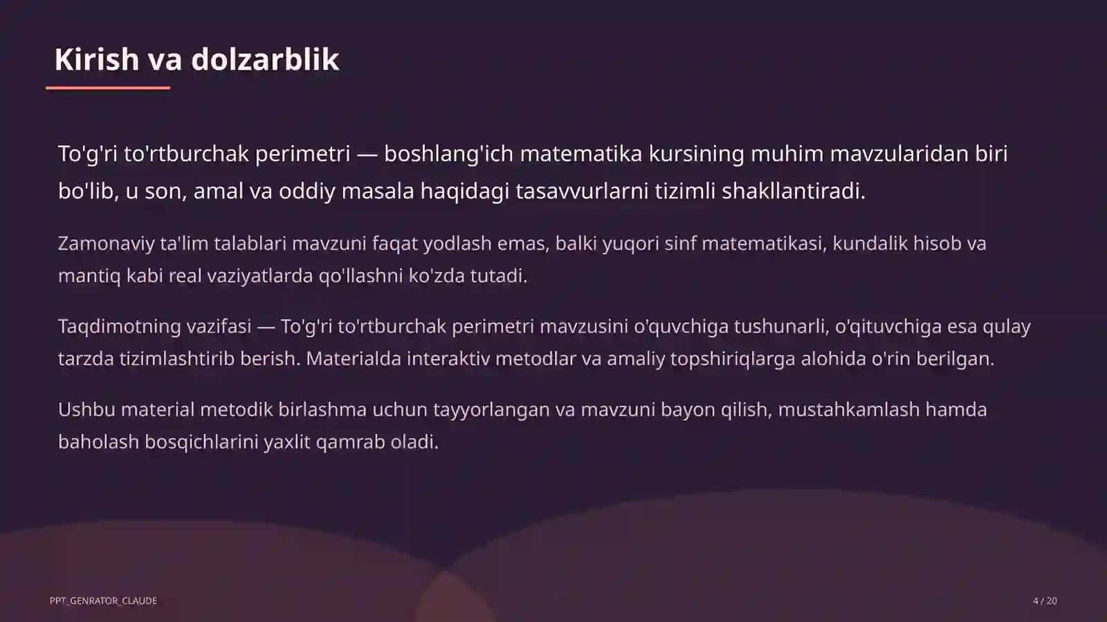 To'g'ri to'rtburchak perimetri (2-sinf) 4