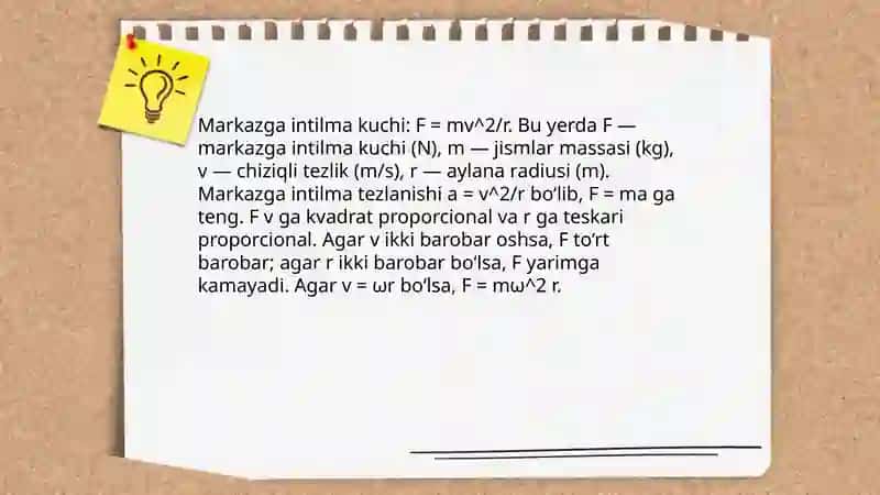 Markaziga intilma kuch 4