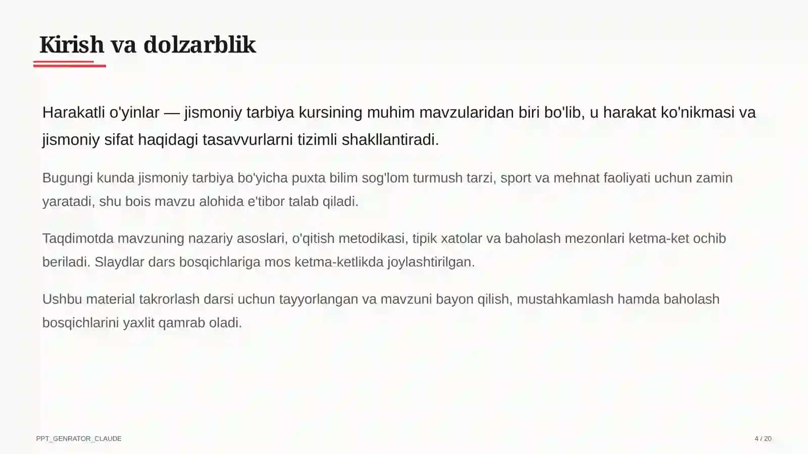 Harakatli o'yinlar (1-sinf) 4