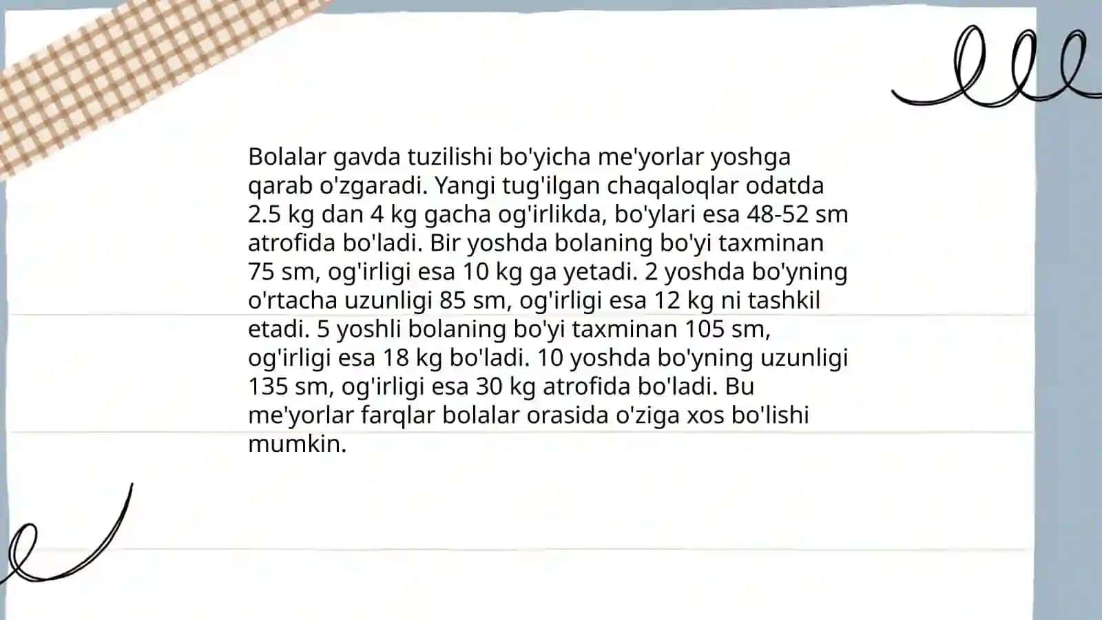 Bolalarning jismoniy rivojlanishini baholash 4