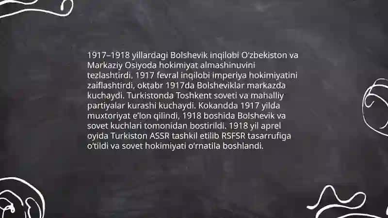 O‘zbekiston 1916-yildan keyin 4