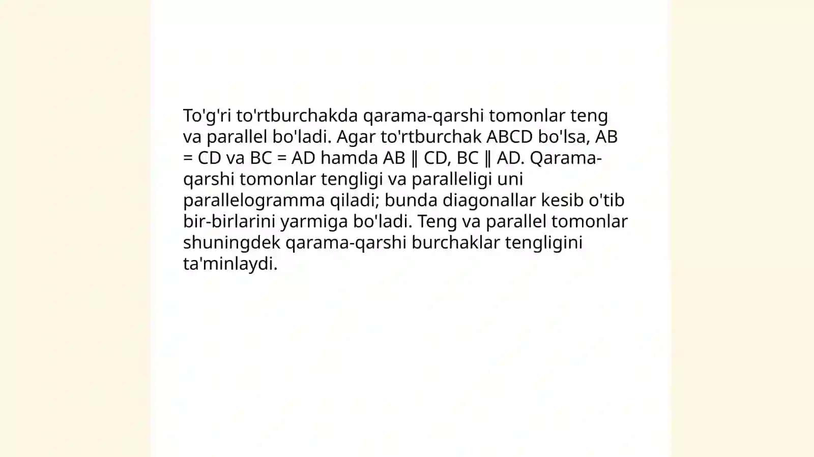 To'g'ri to'rtburchak va uning hossalari 4