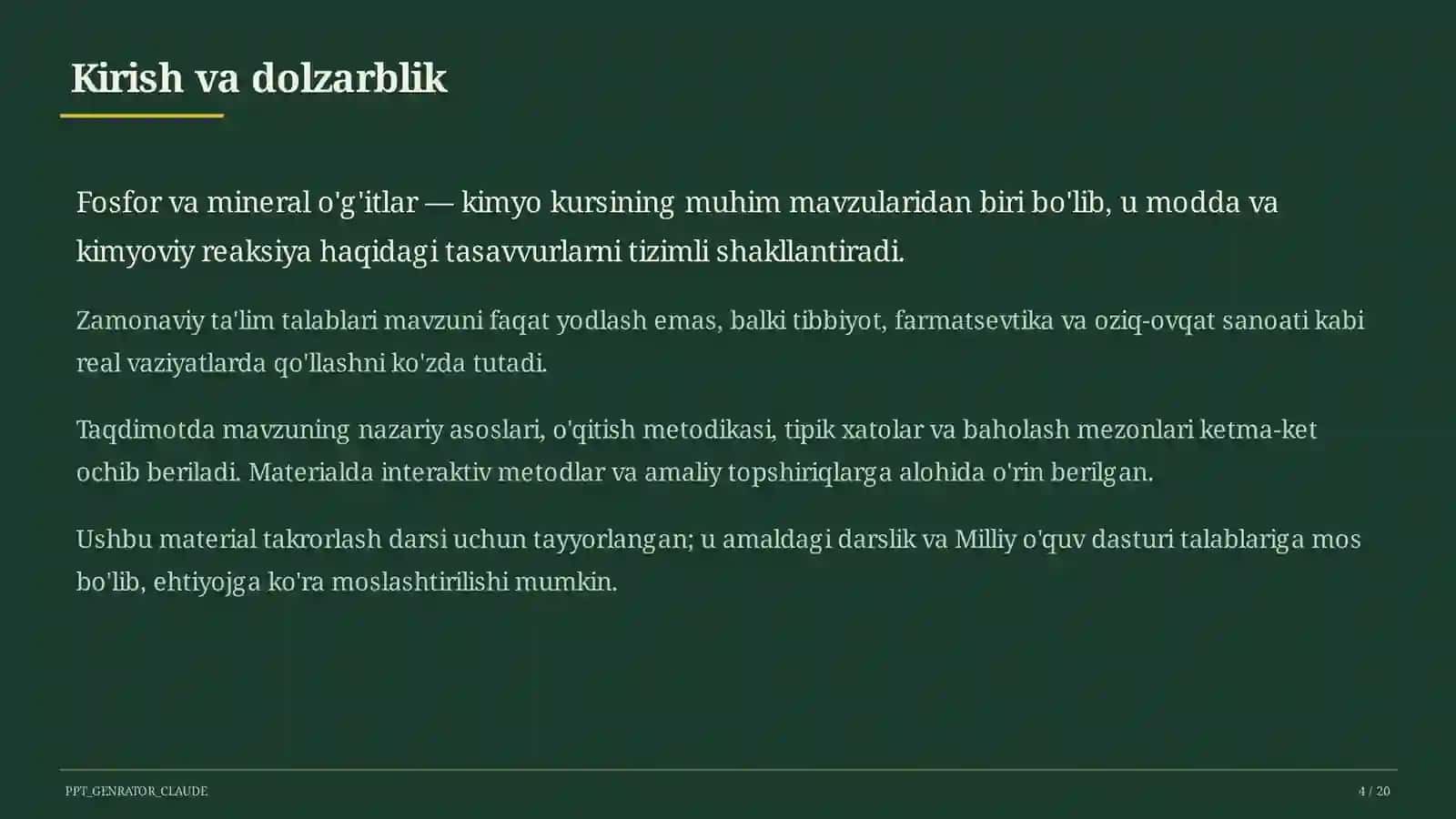 Fosfor va mineral o'g'itlar (9-sinf) 4