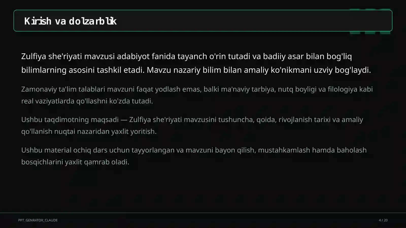 Zulfiya she'riyati (6-sinf) 4