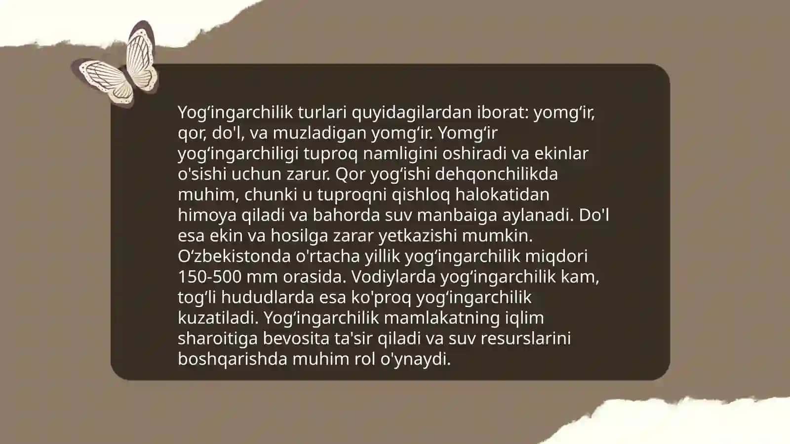 Ob-havo elementlari,yogʻinlar temperatura, shamollar va ulardagi tabiiy oʻzgarishlarni anglash 4
