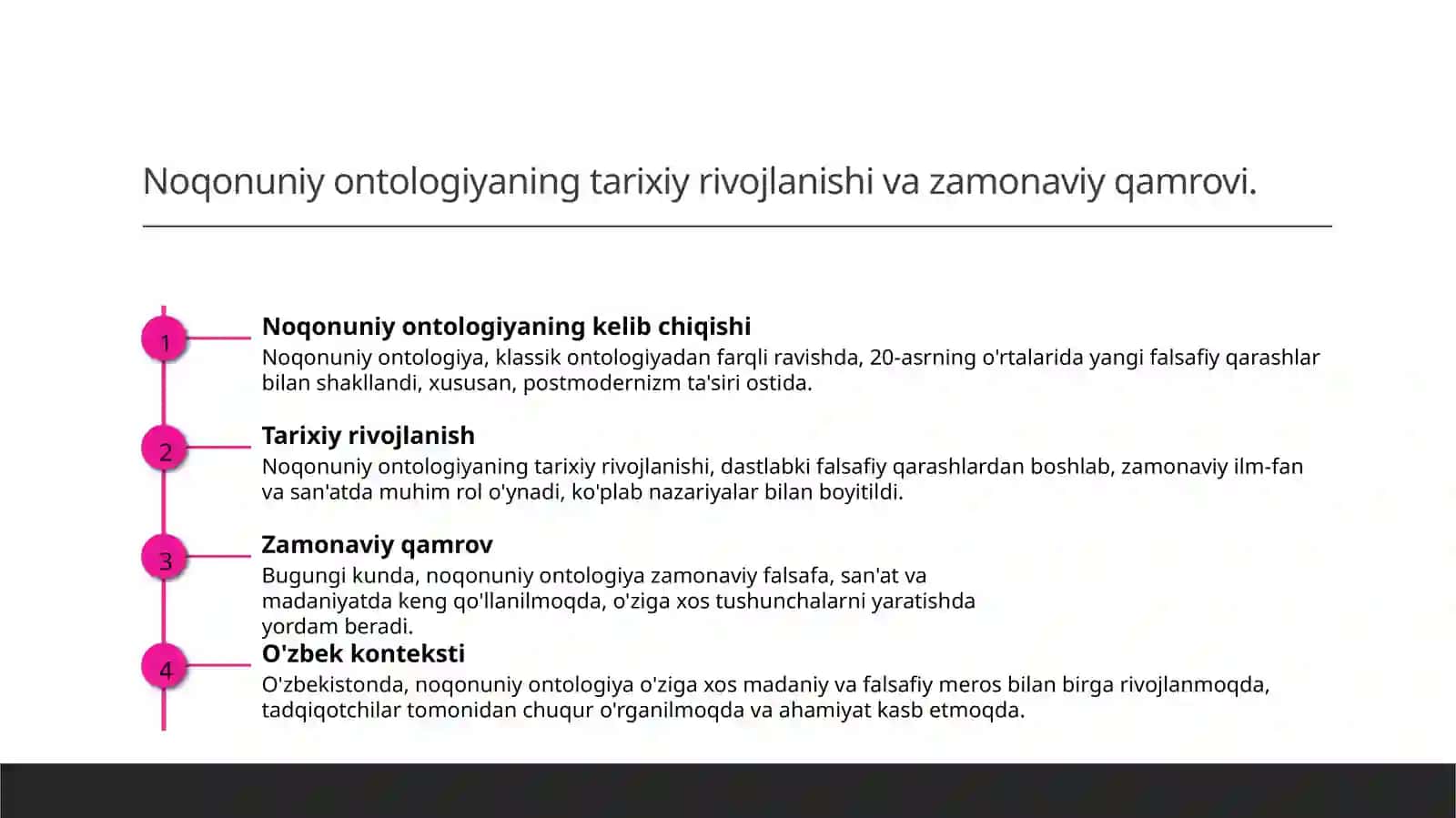 Noklassik ontologiyaning yõnalishlari va mohiyati 4