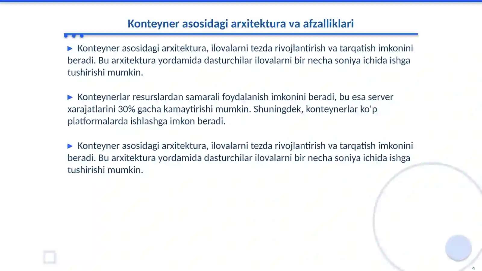 Konteyner asosidagi ilovalarni uzluksiz yetkazib berish 4