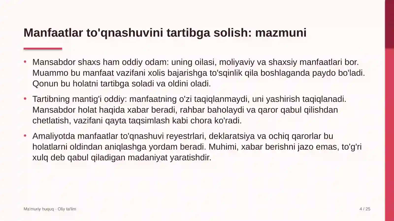 Yem-xashak yetishtirishda manfaatlar to'qnashuvini tartibga solish 4