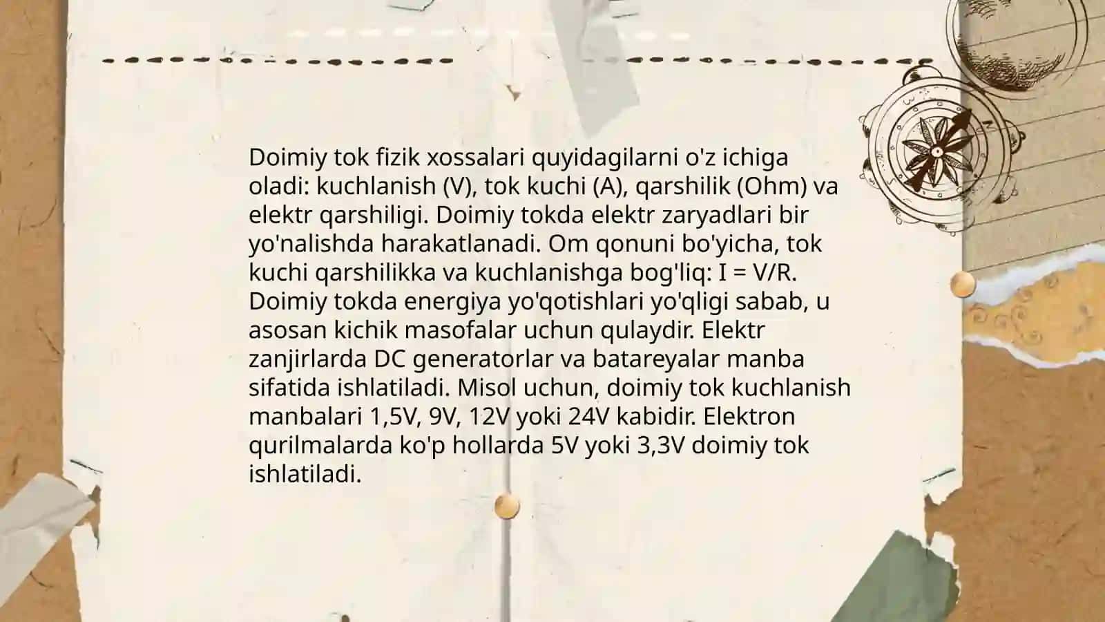 Doimiy tok va uning xossalari 4