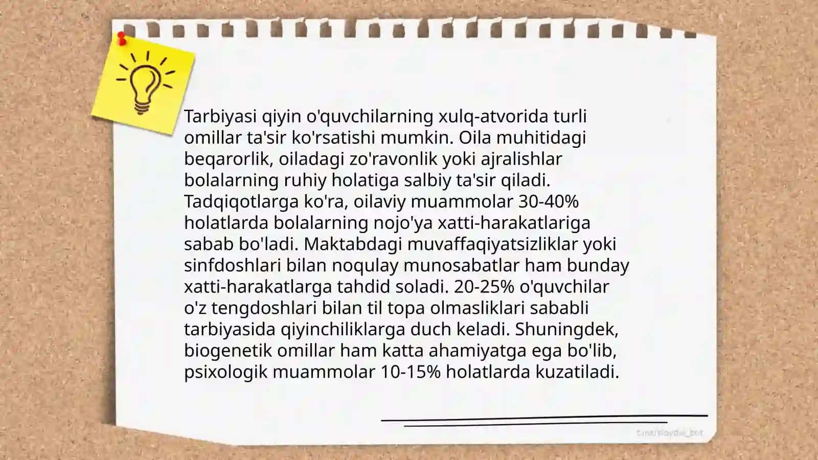 "Tarbiyasi qiyin" o'quvchilar bilan ishlashning psixologik asoslari 4
