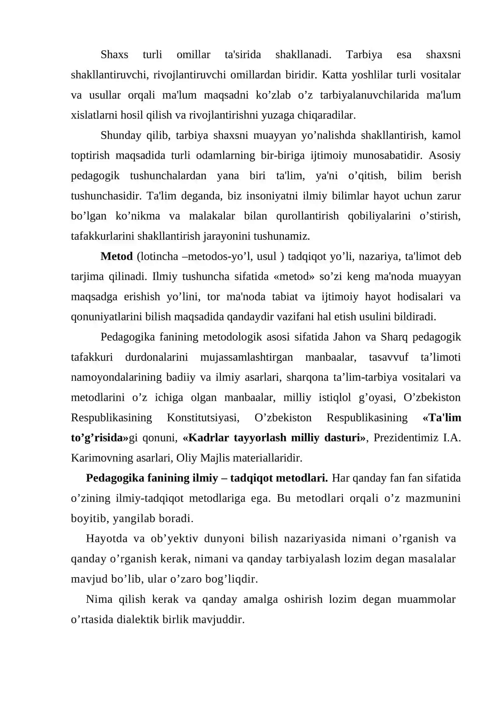 Boshlang’ich ta’lim pеdagogikasi fanining prеdmеti, maqsadi, vazifasi va ilmiy-tadqiqot mеtodlari 4