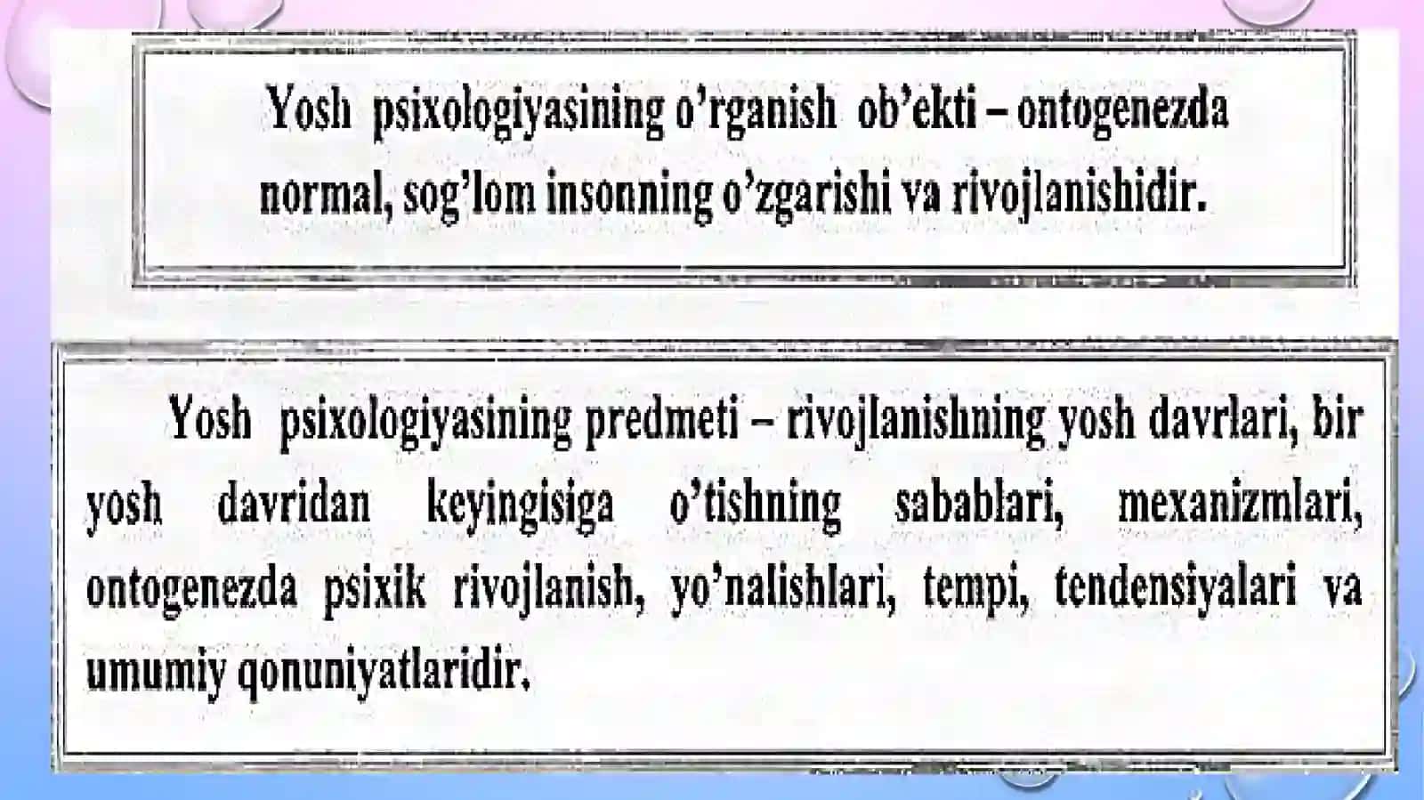 YOSH VA PEDAGOGIK PSIXOLOGIYA FANINING VAZIFALARI VA RIVOJLANISH BOSQICHLARI 4