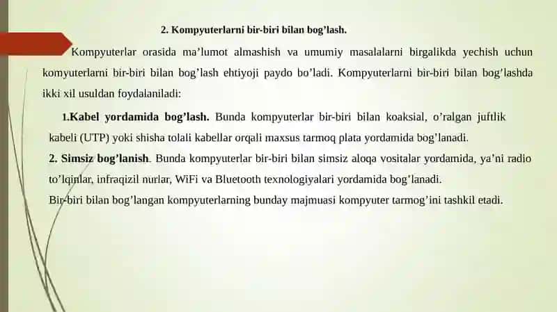 KOMPYUTER TARMOQLARI 4