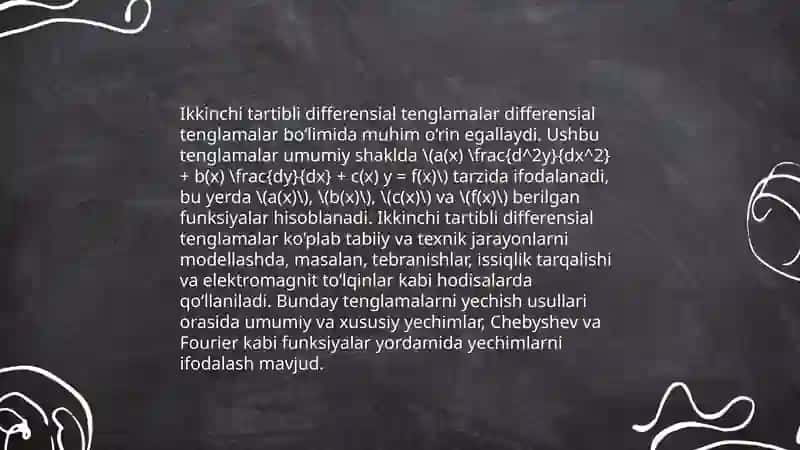 To'la differensial tenglama 4