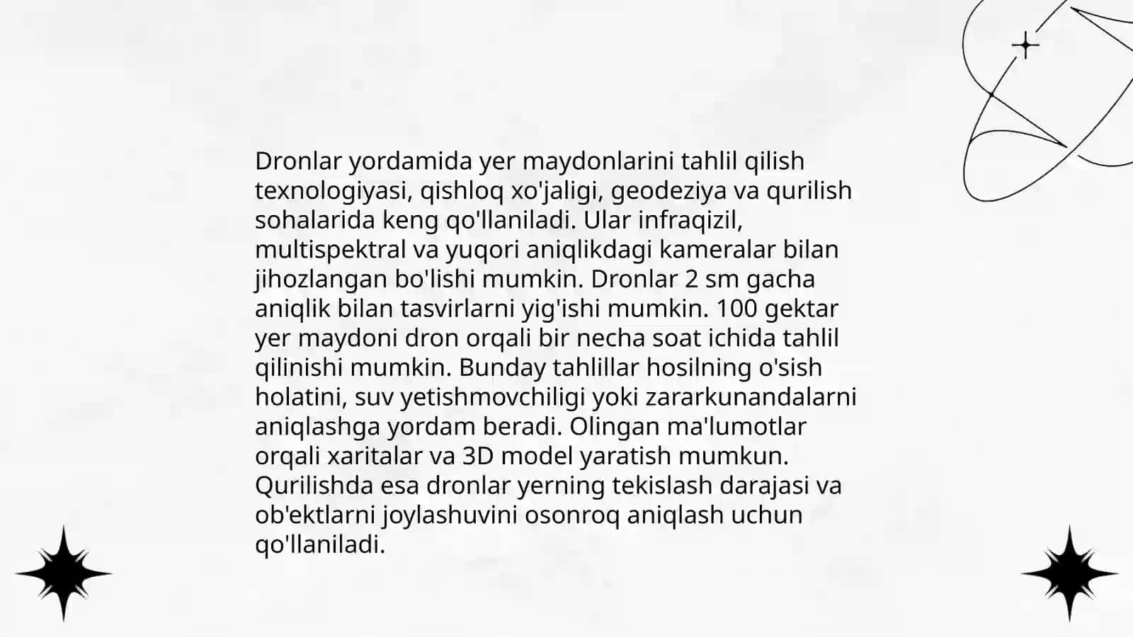 Dronlar va ulardan “aqlli” qishloq xo‘jaligida foydalanishni o‘rganish 4