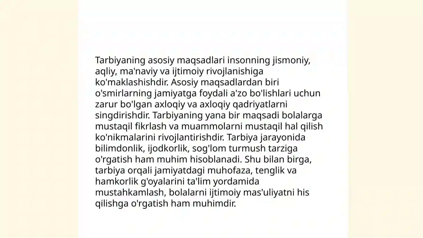 Tarbiya jarayonining mohiyati, mazmuni, tarbiya tamoyillari va metodlari 4