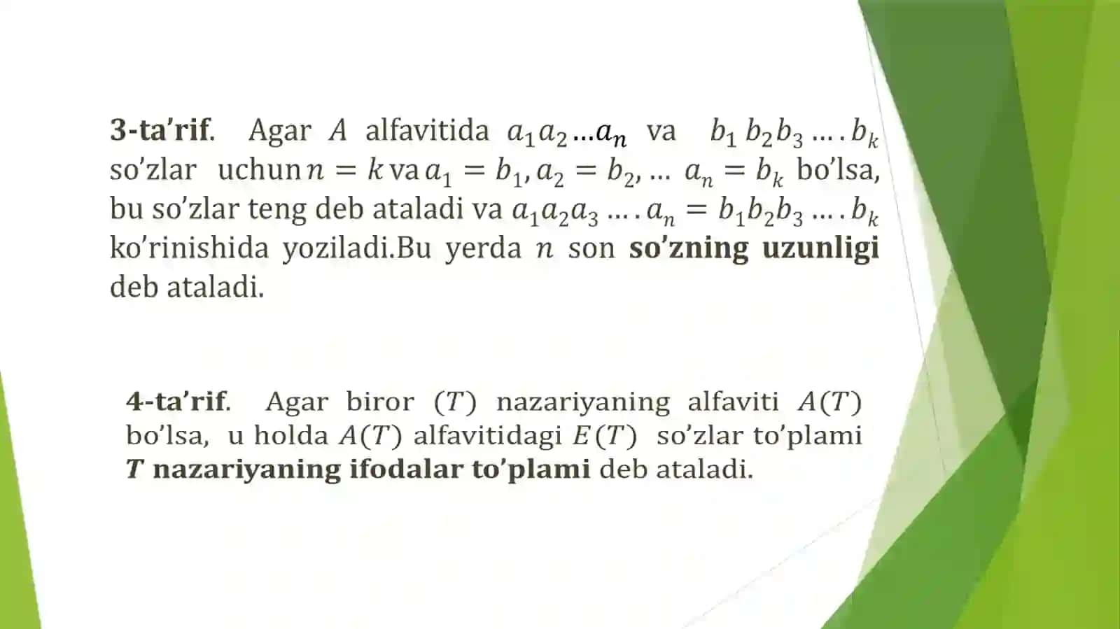 Diskret matematika va matematik mantiq fanida taqdimoti 4