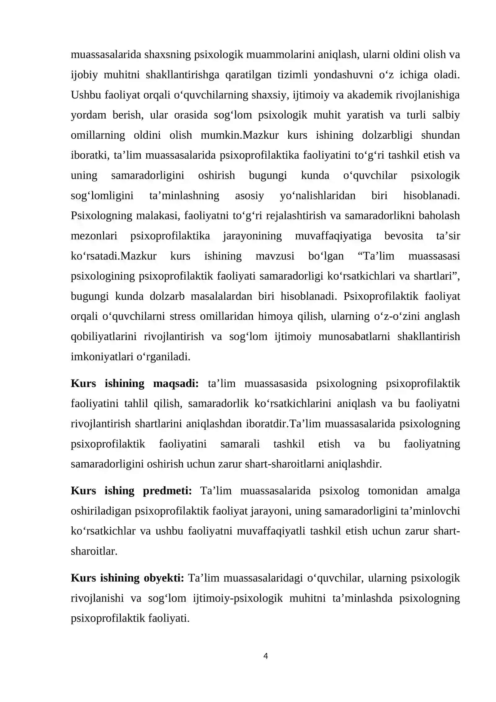 TA’LIM MUASSASASI PSIXOLOGINING PSIXOPROFILAKTIK FAOLIYATI SAMARADORLIGI KO’RSATKICHLARI VA SHARTLARI 4