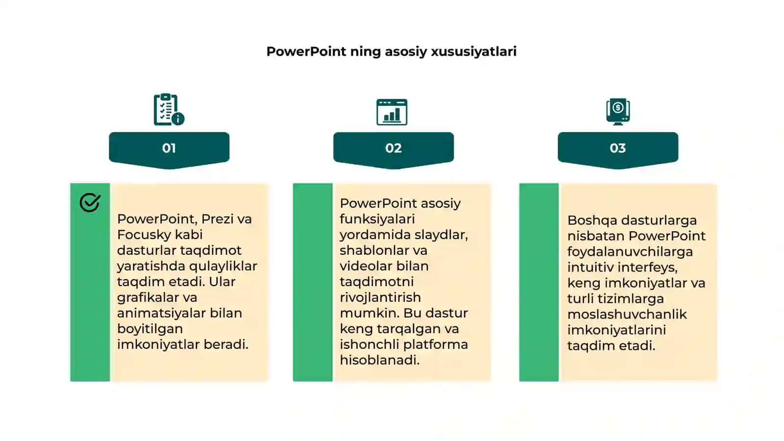 Taqdimot dasturlari: PowerPoint, Prezi, Focusky 4