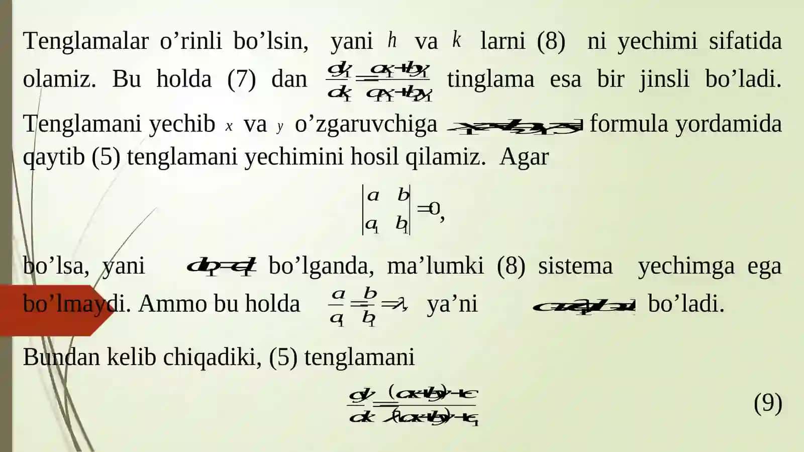 Bir jinsli differensial tenglamalar 4