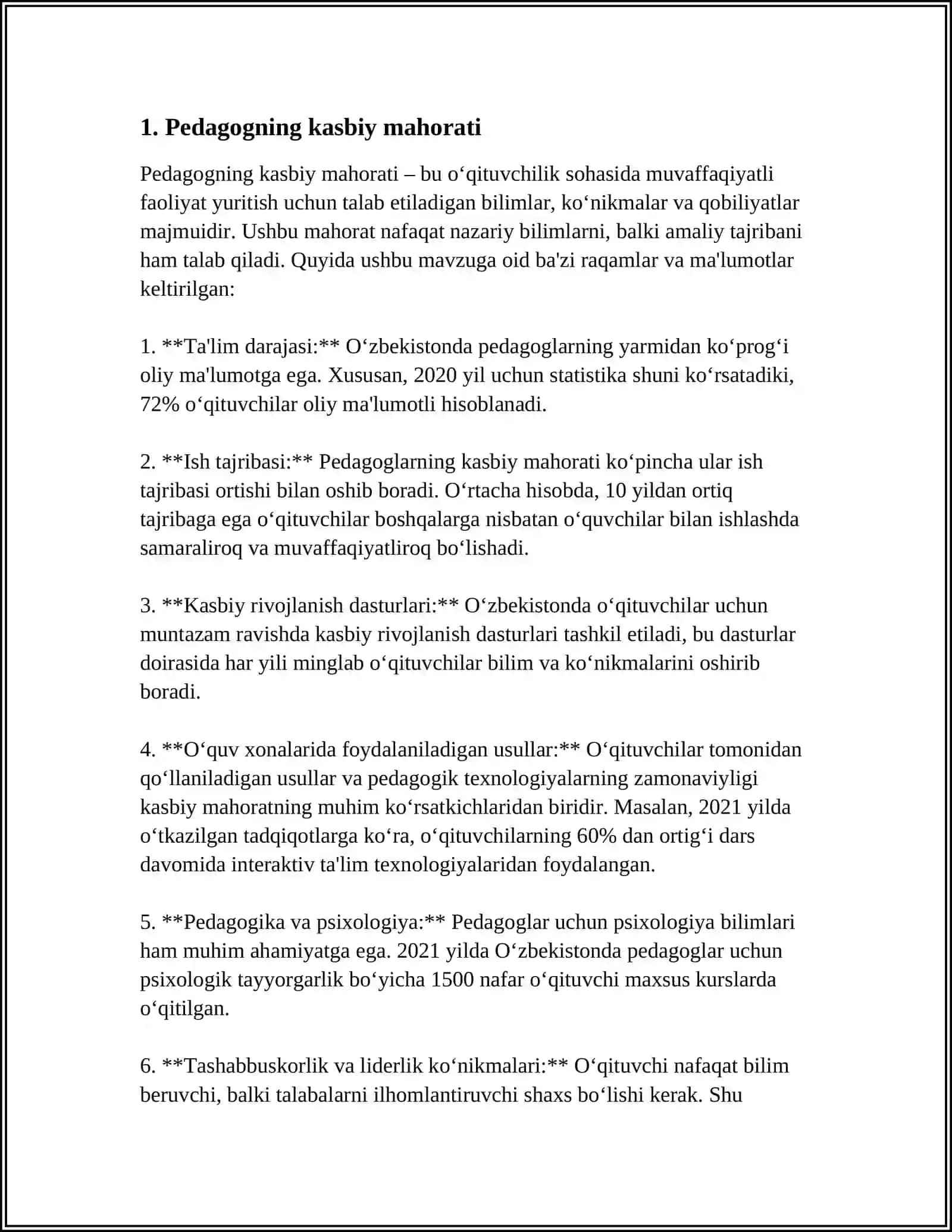 ZAMONAVIY PEDAGOGIK IMIJINI SHAKLLANTIRISHDA PEDAGOGIK OMILLAR TASIRI 4