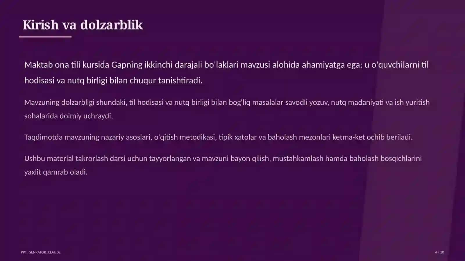 Gapning ikkinchi darajali bo'laklari (8-sinf) 4