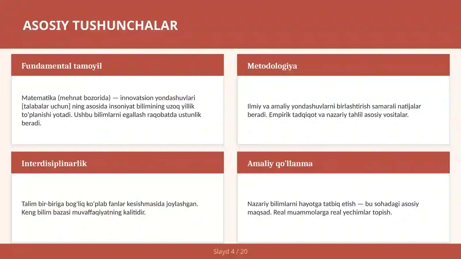 Matematika (mehnat bozorida) — innovatsion yondashuvlari [talabalar uchun] 4