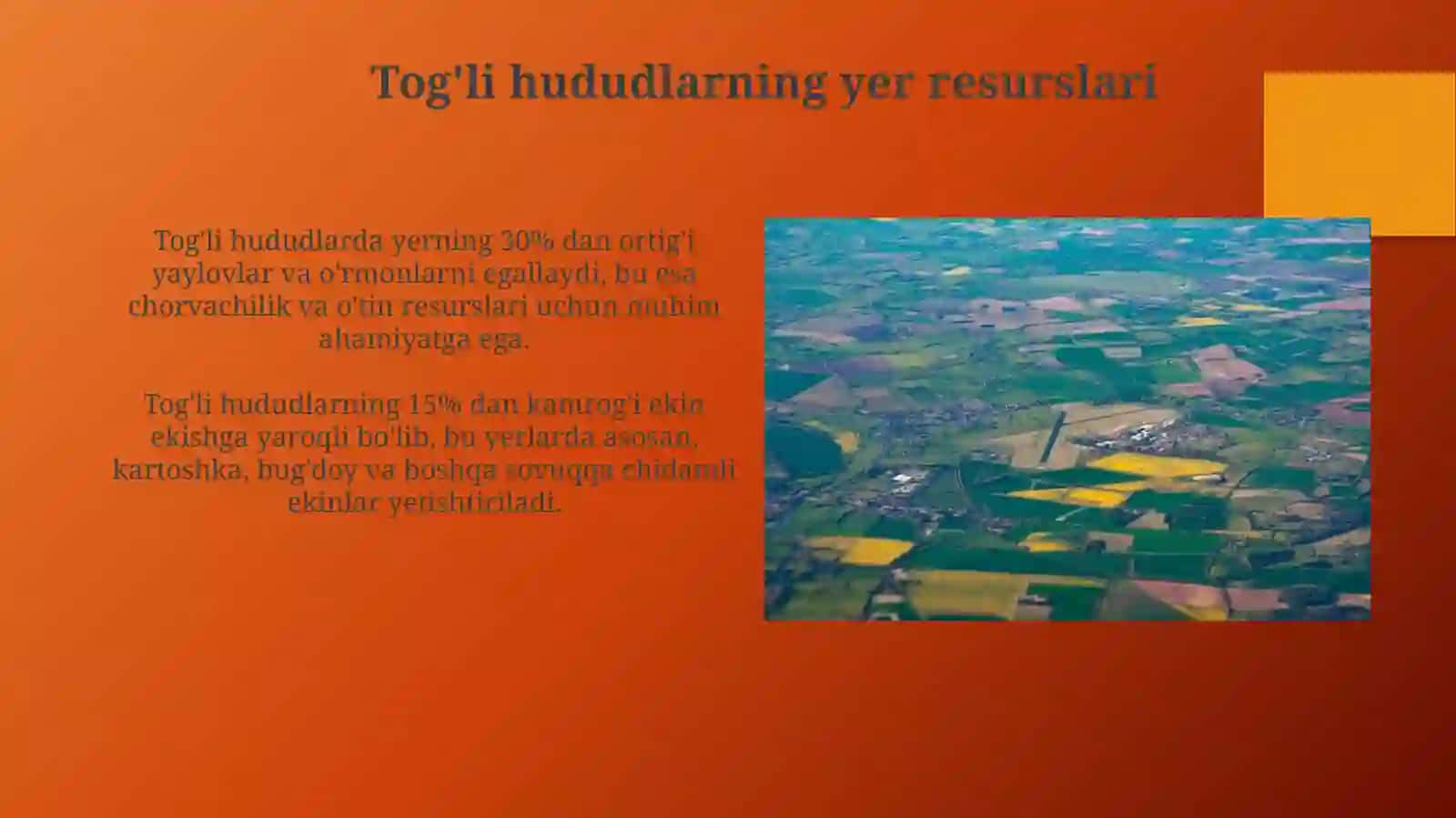Yer Resurslaridan Samarali Foydalanishning Muammolari va Yechimlari 4