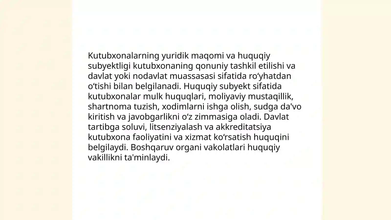 Kutubxonalarning huquqiy maqomi 4