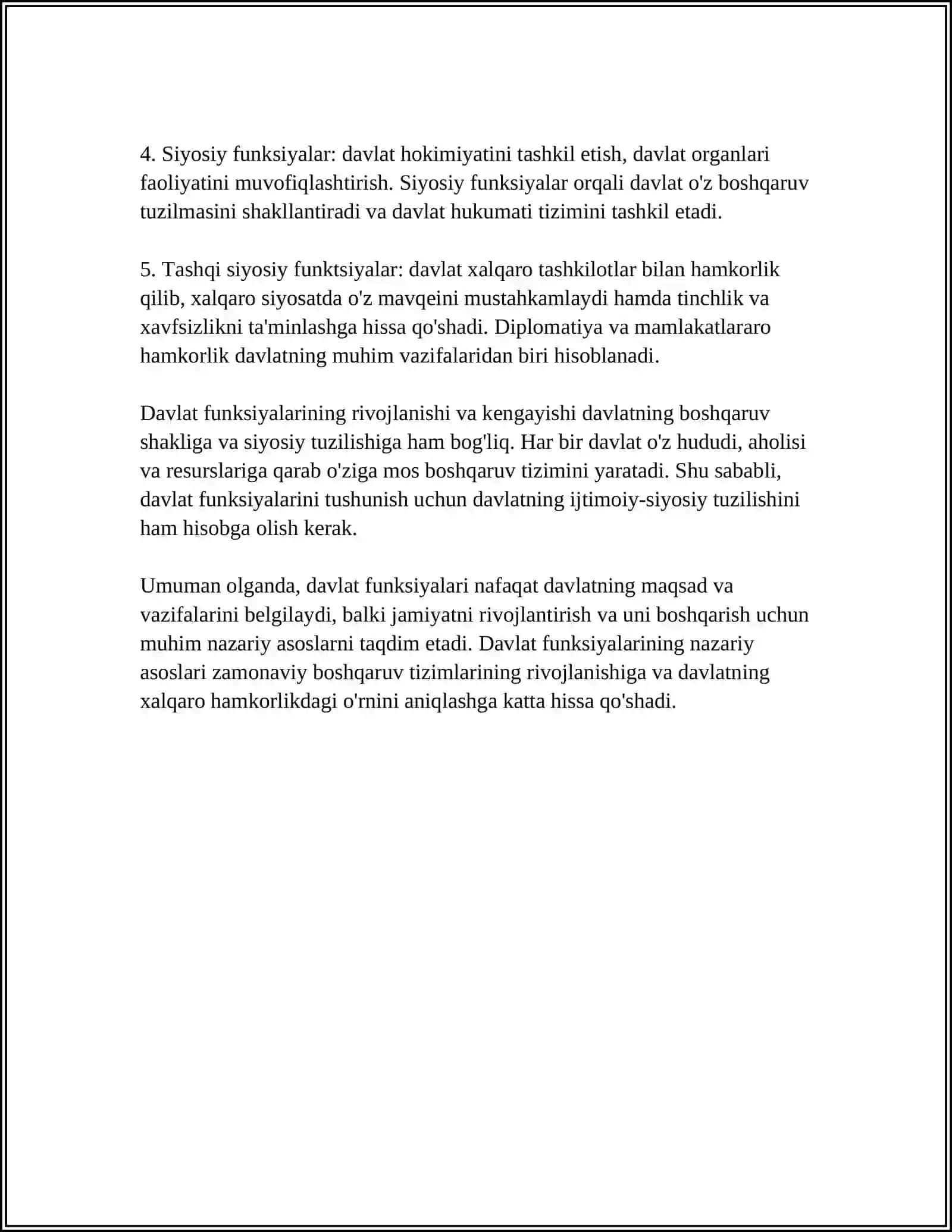 DAVLAT FUNKSIYALARI MUAMMOLAR VA ISTIQBOL 4