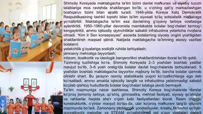 Shimoliy va Janubiy Koreyadagi maktabgacha talim tizimi va undagi muammolar 4