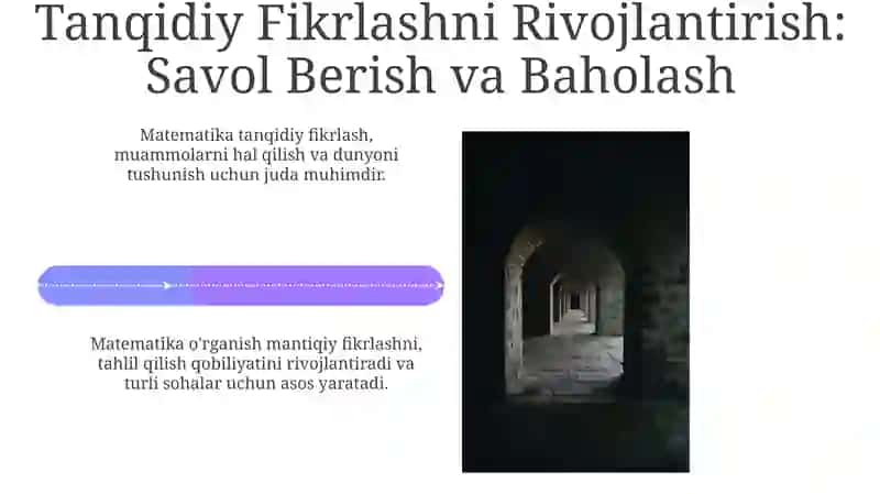 Matematika nima uchun kerak matematikani nimaga o'rganamiz o'qituvchi misolida 4