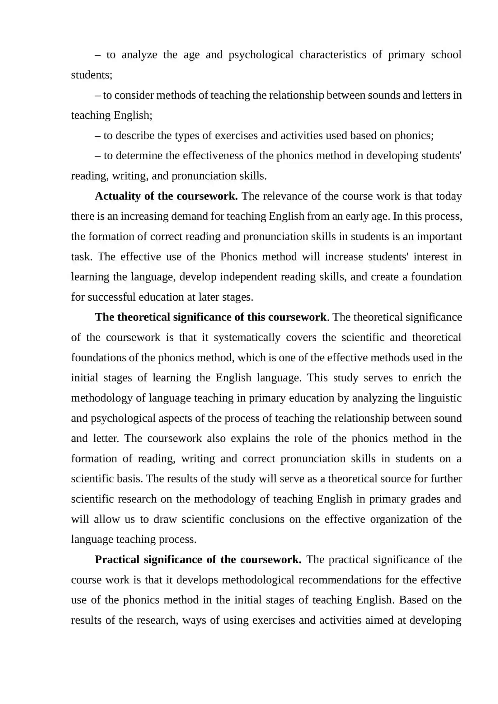 THE PHONICS METHOD AND ITS APPLICATION IN THE EARLY STAGES OF ENGLISH LEARNING 4