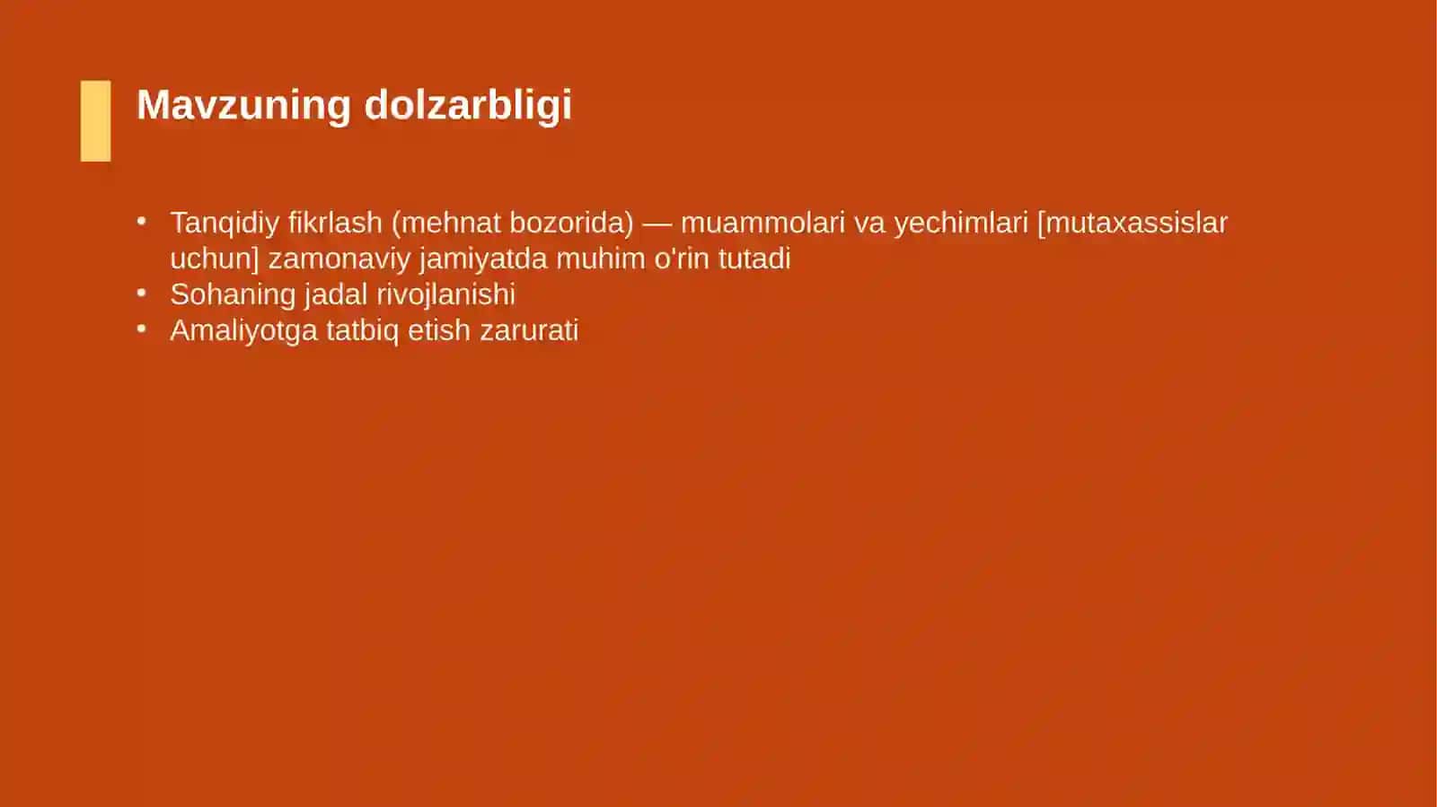 Tanqidiy fikrlash (mehnat bozorida) — muammolari va yechimlari [mutaxassislar uchun] 4