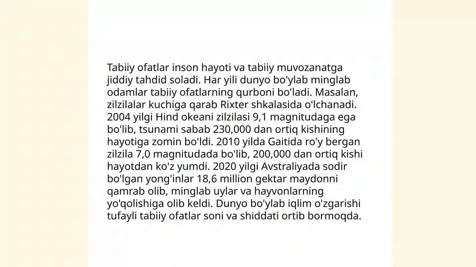 Hayot xavfsizligi fanidan referat 4