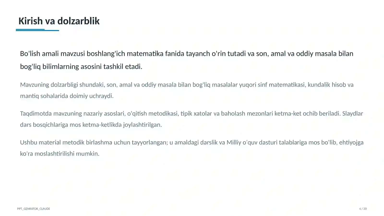 Bo'lish amali (2-sinf) 4