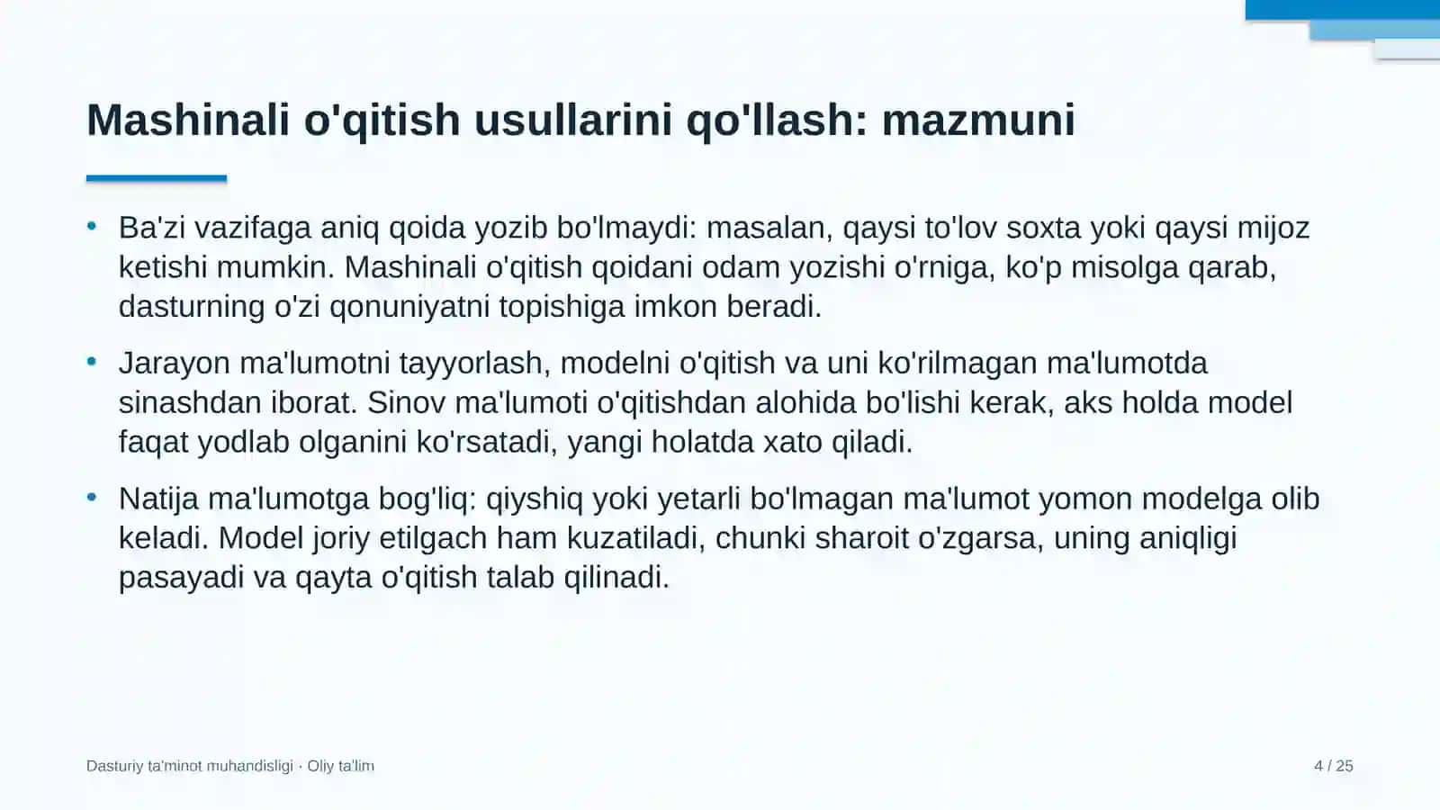 folklor jamoalarida mashinali o'qitish usullarini qo'llash 4392 4