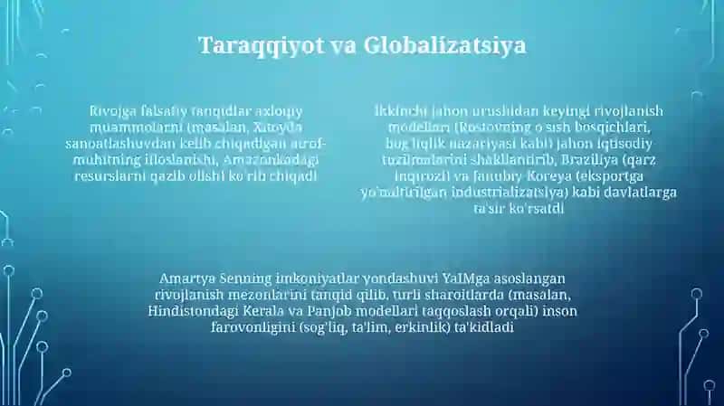 Rivojlanish falsafasi 4