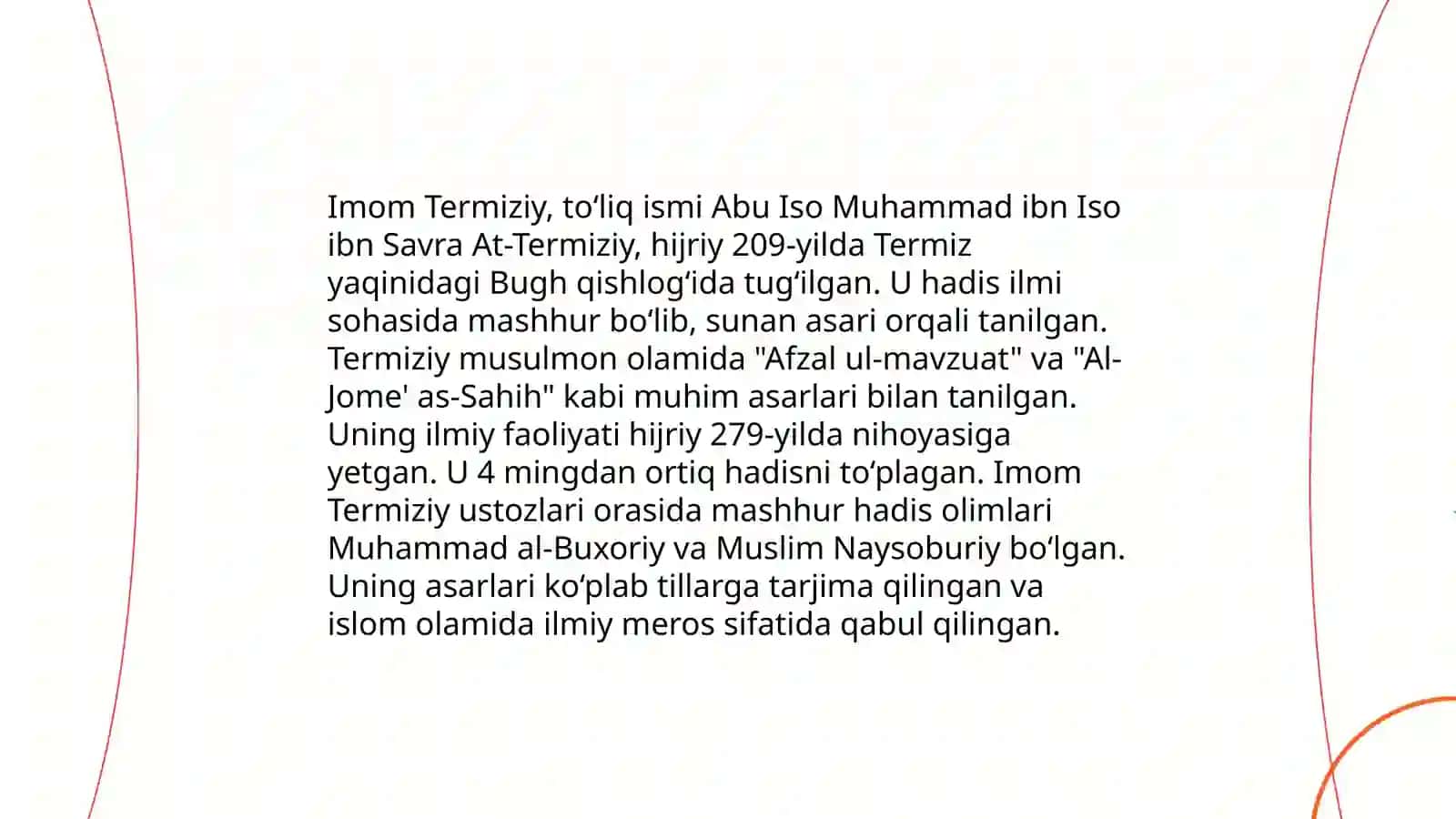 Imom Buxoriy va Termiziyning hadis ilmiga qo’shgan hissalarining qiyosiy tahlili 4