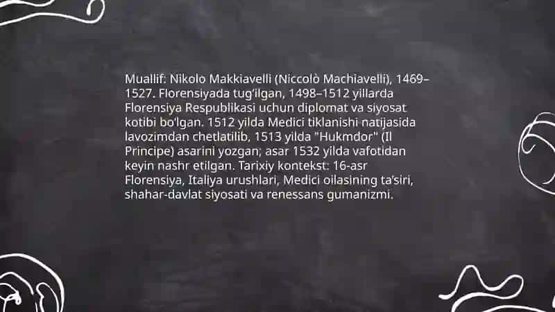 Makiavelling Xukmdor asari 4