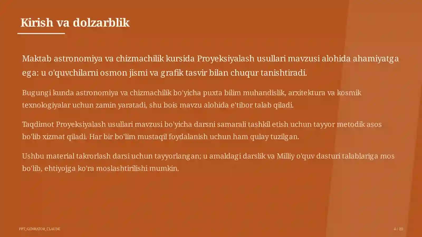 Proyeksiyalash usullari (8-sinf) 4