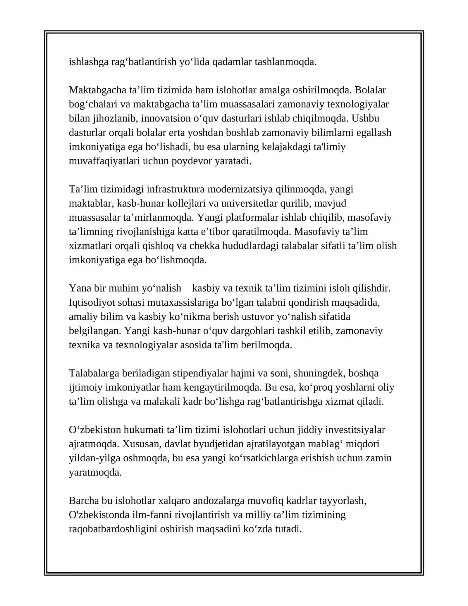 TALIM TIZIMI ISLOHATLARI VA KADRLAR TAYYORLASH 4