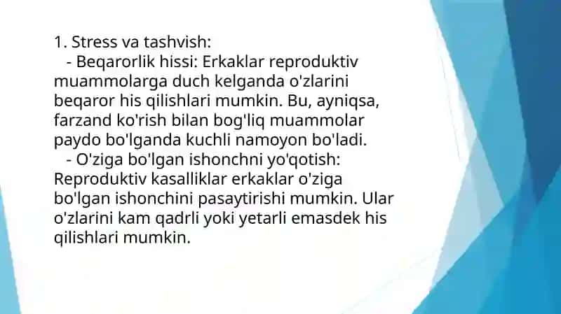 Erkaklarda reproduktiv kasalliklarda psixologik holatlar 4