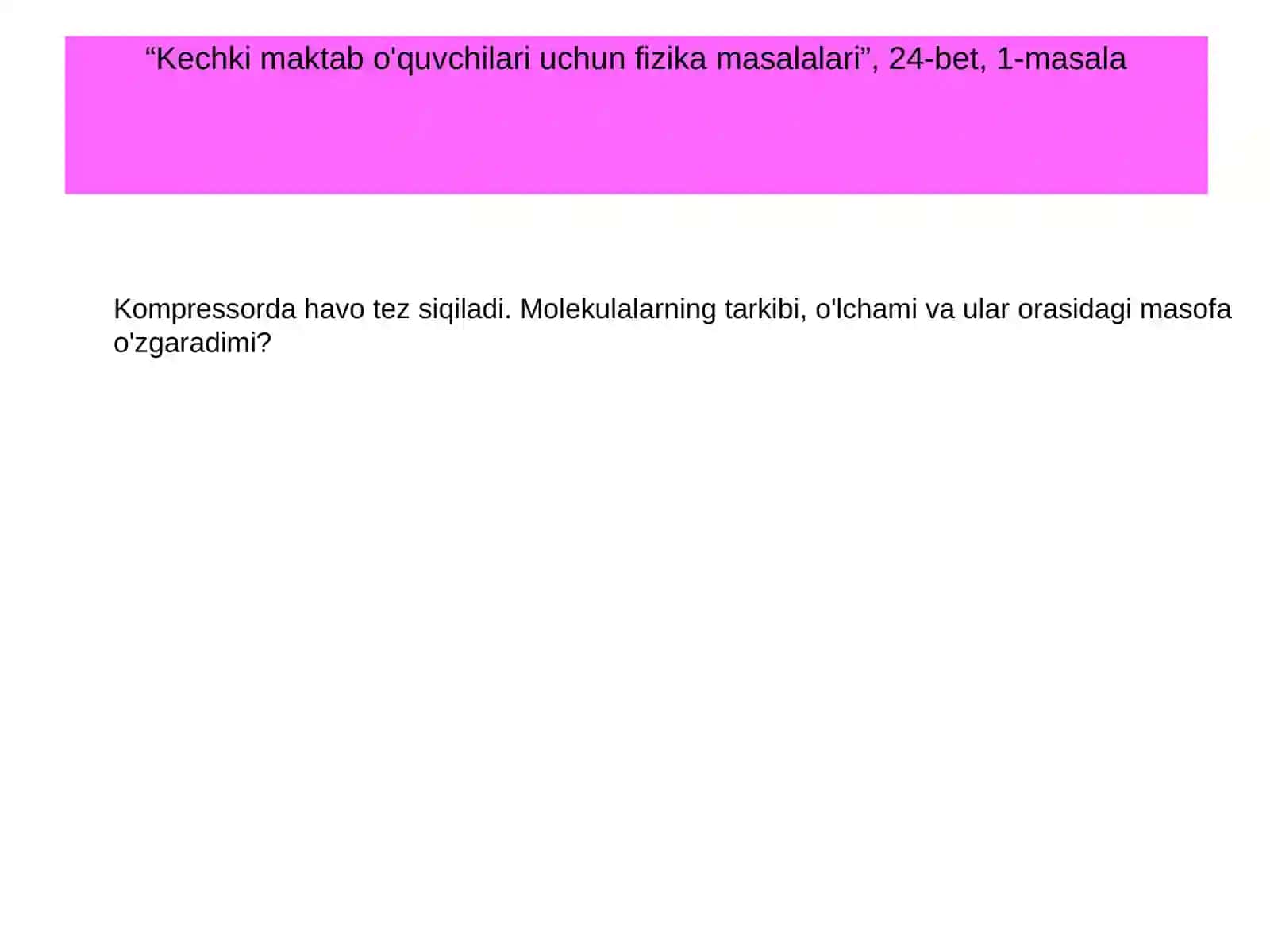 Fizika - AKT yordamida masalalar yechish 4